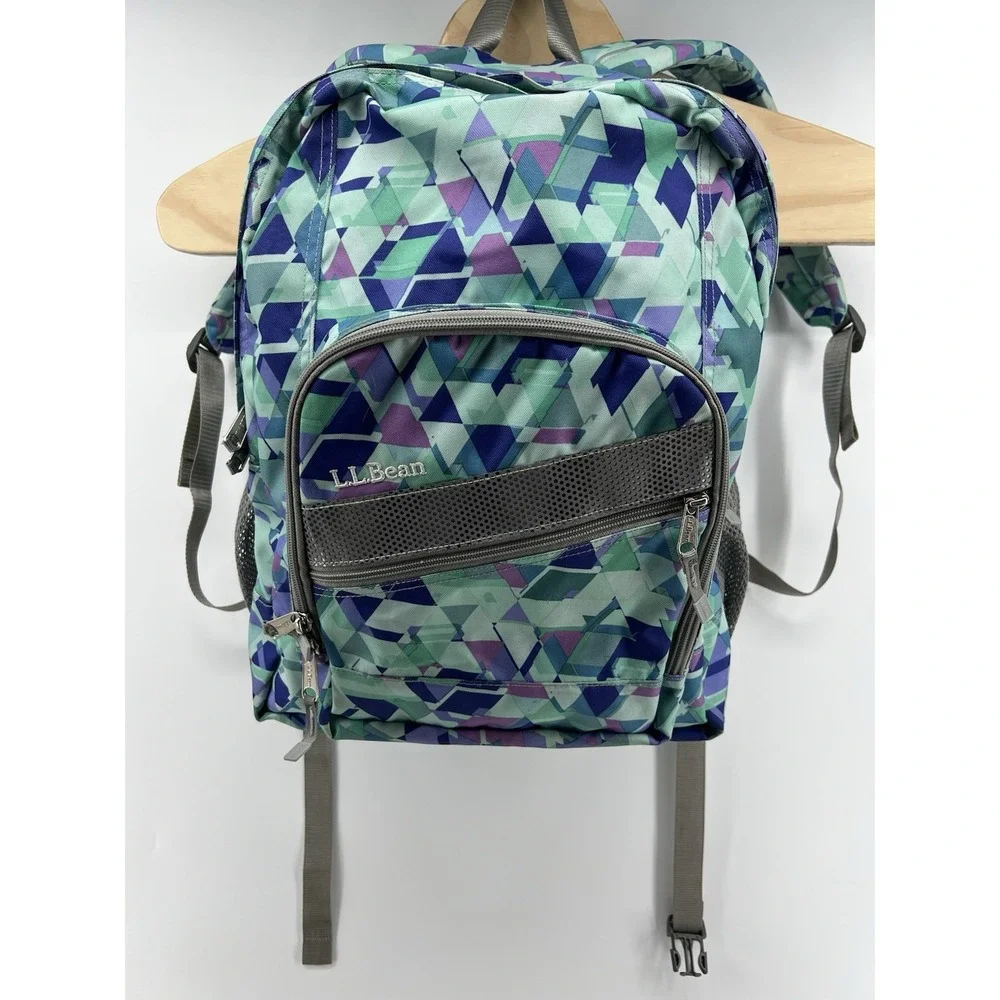 LL Bean Deluxe Book Pack Backpack Fresh Mint Prism